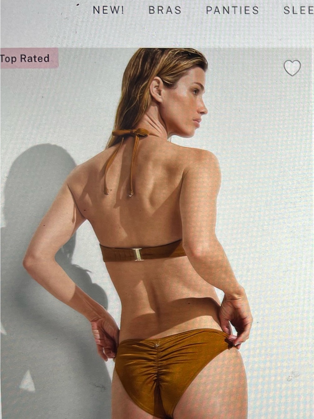Victoria's Secret Brown Ruched Bikini Set